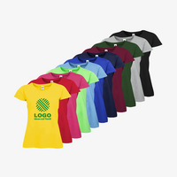 T-Shirt Damen Budget, farbig - Fruit of the Loom, Farbauswahl