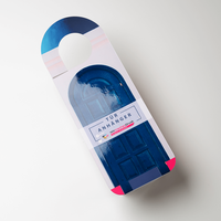 Türanhänger, farbig bedruckt, liegend, Tür Motiv