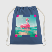 Turnbeutel, farbig bedruck, Blau