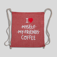 Turnbeutel, farbig bedruckt, rot