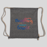 Turnbeutel, farbig bedruckt, schwarz