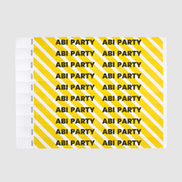 Tyvek®-Kontroll- und Einlassbänder, 1/0-farbig (schwarz) bedruckt, Standardmotiv: ABI-PARTY