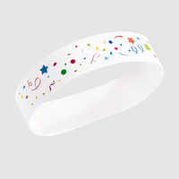 Tyvek®-Kontroll- und Einlassbänder, 4/0-farbig bedruckt, Standardmotiv: Konfetti