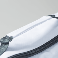 Tasche, weiß, aufgestellt