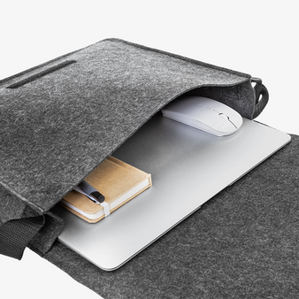 Umschlag-Laptoptasche aus RPET-Filz, Innenfach