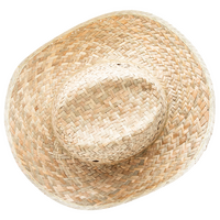 Unisex-Cowboy-Strohhut natur, ohne Werbeanbringung