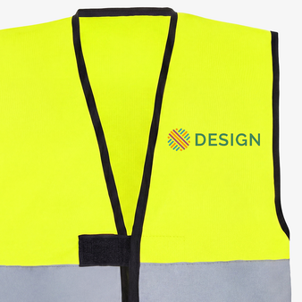 Unisex-Signalweste, beidseitig bedruckt, Druck Brust