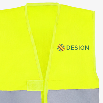 Unisex-Signalweste, einseitig bedruckt, Brust
