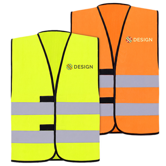 Unisex-Signalweste, einseitig bedruckt, Brust