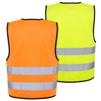 Unisex-Signalweste, einseitig bedruckt, R&uuml;ckseite