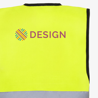 Unisex-Signalweste, einseitig bedruckt, R&uuml;cken