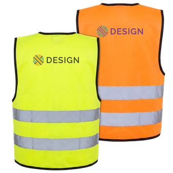 Unisex-Signalweste, einseitig bedruckt, R&uuml;cken