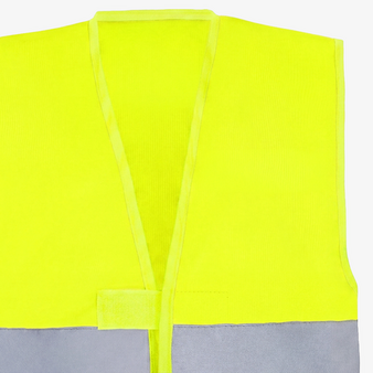 Unisex-Signalweste, unbedrucktes Muster, Details vorne