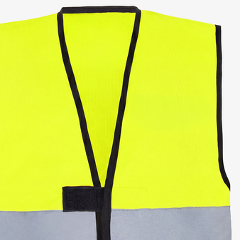 Unisex-Signalweste, unbedrucktes Muster, Details vorne