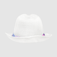 Unisex-Strohhut aus Polyester mit bedrucktem Hutband