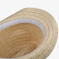 Unisex-Trilby-Strohhut aus synthetischem Papier, ohne Werbeanbringung