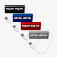 USB Hub mit 4 USB-Anschluessen, verschiedene Farben