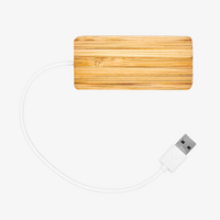 USB Hub aus Bambus, Vogelperspektive