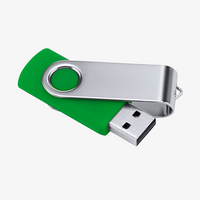 USB Stick 16 GB mit Metallbuegel, Gruen