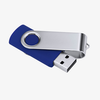 USB Stick 16 GB mit Metallbuegel, Blau