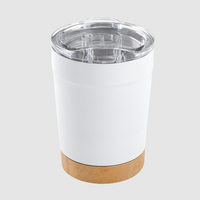 Vakuumisolierter Edelstahlbecher mit Bambusboden unbedruckt