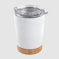 Vakuumisolierter Edelstahlbecher mit Bambusboden unbedruckt