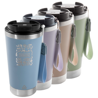 Vakuumisolierter Edelstahlbecher mit Trageschlaufe graviert