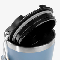 Vakuumisolierter Edelstahlbecher mit Trageschlaufe bedruckt