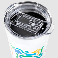 Vakuumisolierter XL-Edelstahlbecher mit Bambusboden bedruckt