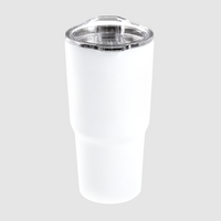 Vakuumisolierter XL-Edelstahlbecher mit Griff unbedruckt