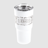 Vakuumisolierter XL-Edelstahlbecher mit Griff graviert