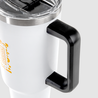 Vakuumisolierter XXL-Edelstahlbecher mit Griff bedruckt