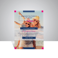 Plakat rechteckig, farbig bedruckt, stehend