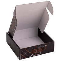 Versand-Klappdeckelkarton (16,9 x 15,8 x 5,4 cm), 4/0-farbig bedruckt