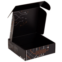 Versand-Klappdeckelkarton (16,9 x 15,8 x 5,4 cm), 4/4-farbig bedruckt