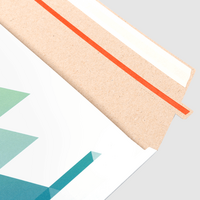 Versandtasche B4, 4/0 farbig bedruckt details Lasche geöffnet