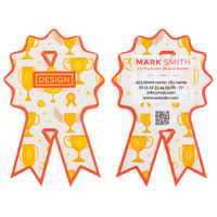 Visitenkarte Auszeichnung, 55 x 85 mm, 2-seitig, 4/4-farbig CMYK, Vorder- und Rückseite