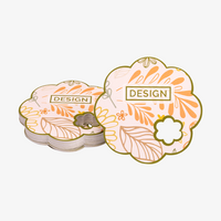 Visitenkarte Blume, 85 x 85 mm, 1-seitig, 4/0-farbig CMYK Gestaltung