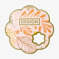 Visitenkarte Blume, 85 x 85 mm, 2-seitig, 4/4-farbig CMYK