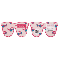 Visitenkarte Brille, 85 x 55 mm, 2-seitig, 4/4-farbig CMYK, Vorder- und Rückseite