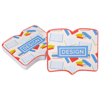 Visitenkarte Buch, 85 x 85 mm, 1-seitig, 4/0-farbig CMYK, einseitig Vorderseite