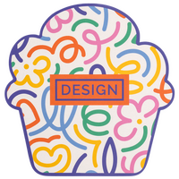  Visitenkarte Cupcake, 85 x 85 mm, 1-seitig, 4/0-farbig CMYK, einseitig