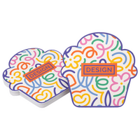 Visitenkarte Cupcake, 85 x 85 mm, 2-seitig, 4/4-farbig CMYK, beidseitig Vorderseite