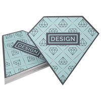 Visitenkarte Diamant, 85 x 85 mm, 1-seitig, 4/0-farbig CMYK, einseitig Vorderseite