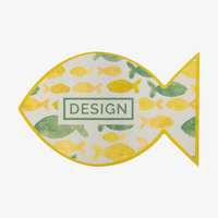 Visitenkarte Fisch, 85 x 55 mm, 2-seitig, 4/4-farbig CMYK