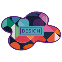 Visitenkarte freie Form, 1-seitig, 4/0-farbig CMYK, einseitig