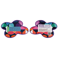 Visitenkarte freie Form, 2-seitig, 4/4-farbig CMYK, Vorder- und Rückseite