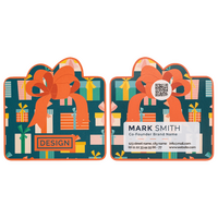 Visitenkarte Geschenk, 85 x 85 mm, 2-seitig, 4/4-farbig CMYK, Vorder- und Rückseite