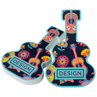 Visitenkarte Gitarre, 55 x 85 mm, 2-seitig, 4/4-farbig CMYK, beidseitig Vorderseite