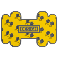 Visitenkarte Hantel, 85 x 55 mm, 1-seitig, 4/0-farbig CMYK, einseitig